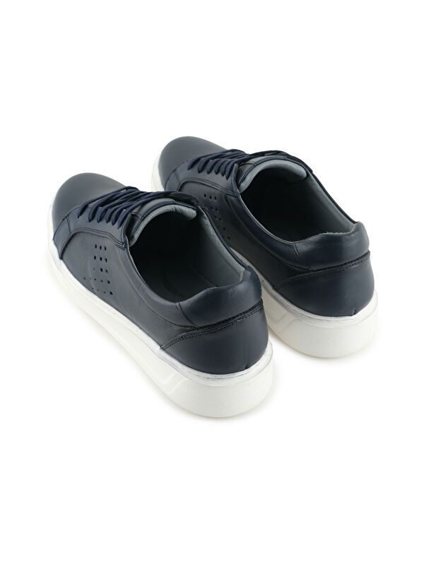 Erkek İç Dış Hakiki Deri Ortopedik Rahat Taban Bağcıklı Ayarlanabilir Günlük Spor Ayakkabı - Görsel 5