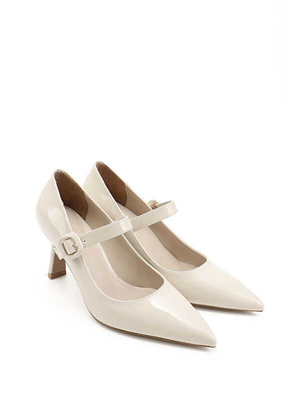 Kadın TEN Sivri Burun Kadeh Ökçe Ayakkabı - Görsel 2