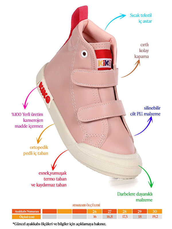 Garf Günlük Cırtlı Kız Çocuk Bot Ayakkabı - Görsel 3