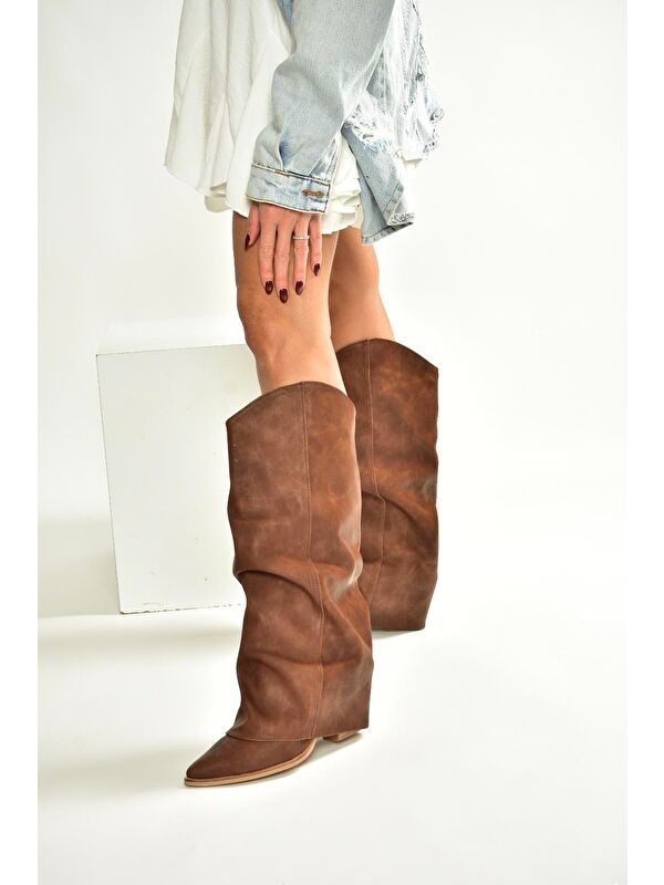 Kahverengi Kadın Çizme V846846001 - Görsel 4