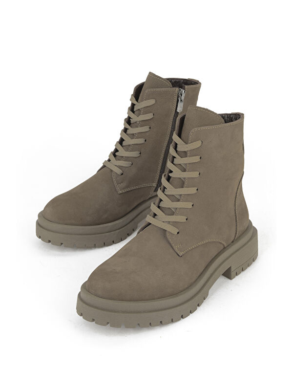 Kadın Hakiki Deri Bot 153359Z3052 Vizon - Görsel 6