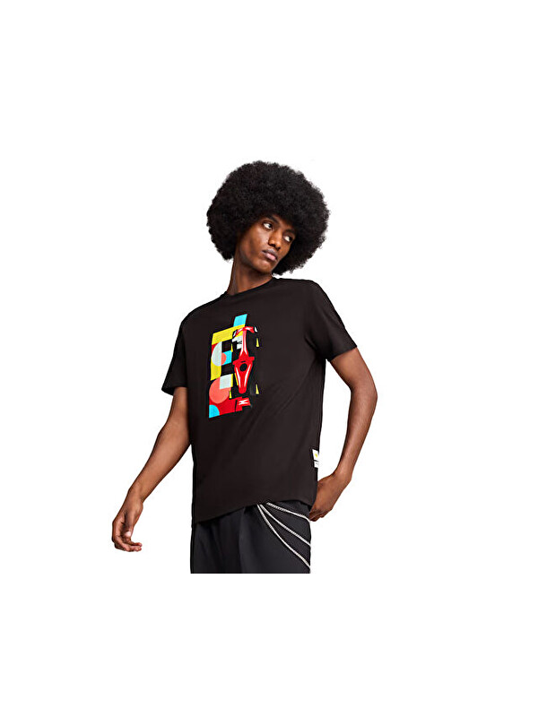 Puma Ferrari Race Graphic Tee 2 Erkek Günlük Tişört 63023701 Renkli