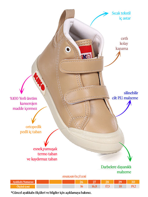 Garf Günlük Cırtlı Kız Çocuk Bot Ayakkabı - Görsel 3