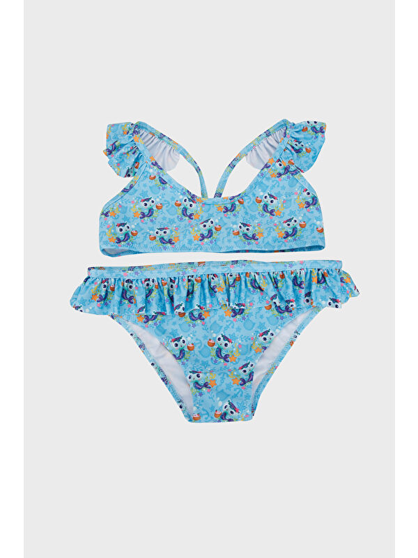 Slipstop Mercat Baskılı Çabuk Kuruyan Fırfırlı Bikini Takım  SB2511120000