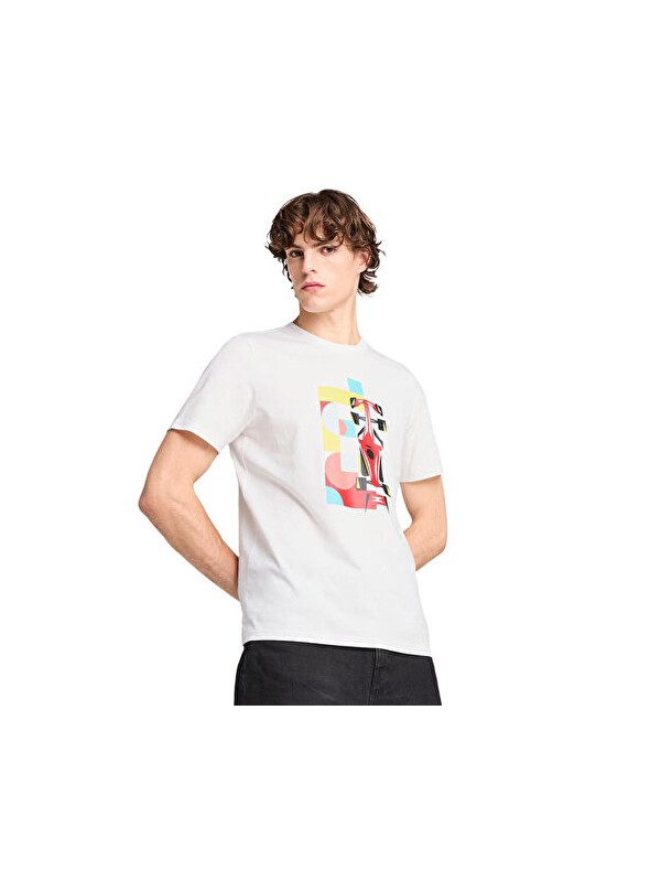 Puma Ferrari Race Graphic Tee 2 Erkek Günlük Tişört 63023704 Renkli