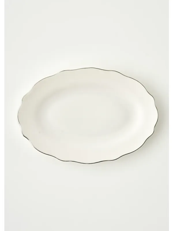 Bella Maison Victoria Porselen Sunum Tabağı Silver (30 cm)
