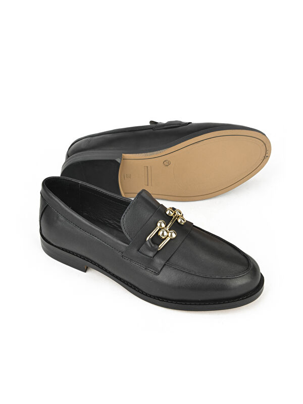 Hakiki Deri Kadın Ayakkabı 1411033Z24073 Siyah - Görsel 3