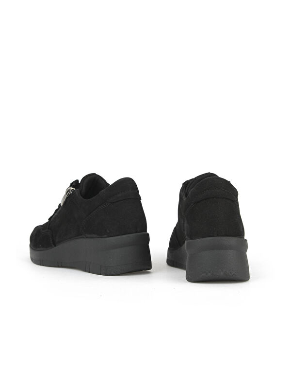 Kadın Hakiki Deri Konfor Ayakkabı 153359Z218 Siyah - Görsel 4