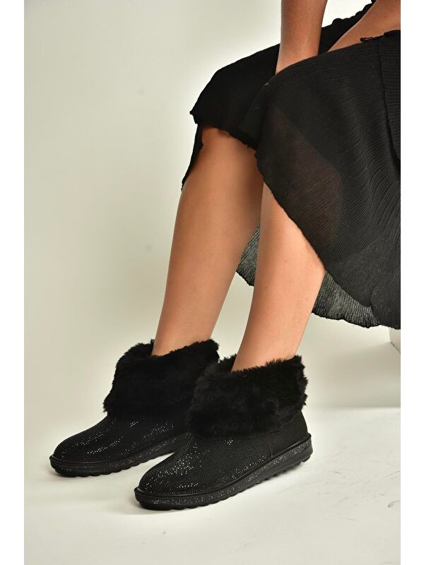 Siyah Kadın Bot V250014702 - Görsel 4