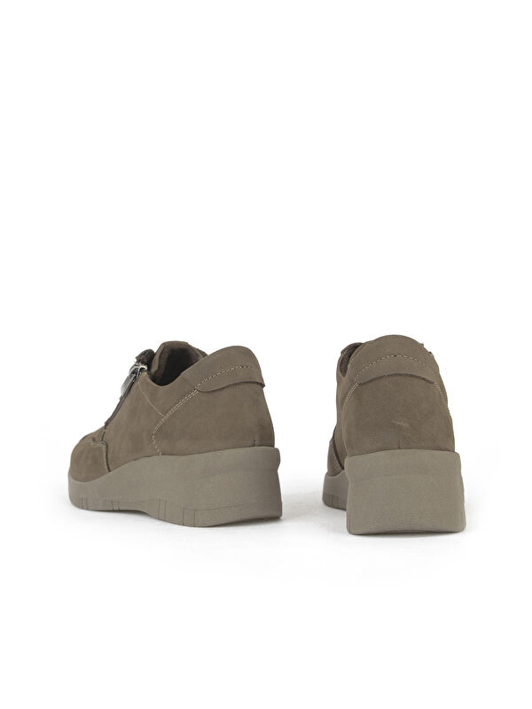 Kadın Hakiki Deri Konfor Ayakkabı 153359Z218 Vizon - Görsel 4