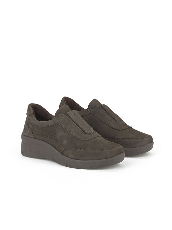 Kadın Hakiki Deri Konfor Ayakkabı 153359Z2202 Kahve - Görsel 3