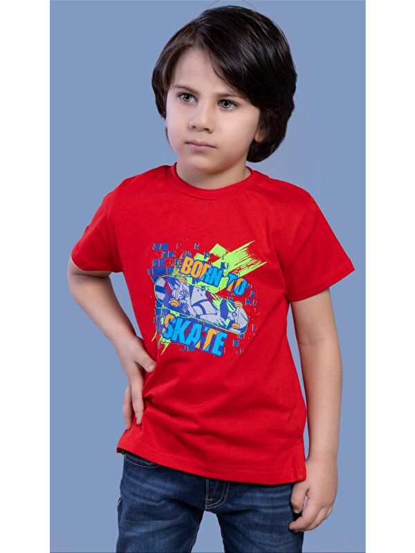 Toontoykids Erkek Çocuk Born To Skate Baskılı Tişört