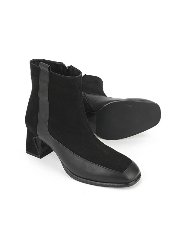 Kadın Hakiki Deri Bot 1531030Z2596 Siyah - Görsel 5