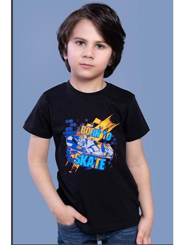 Toontoykids Erkek Çocuk Born To Skate Baskılı Tişört