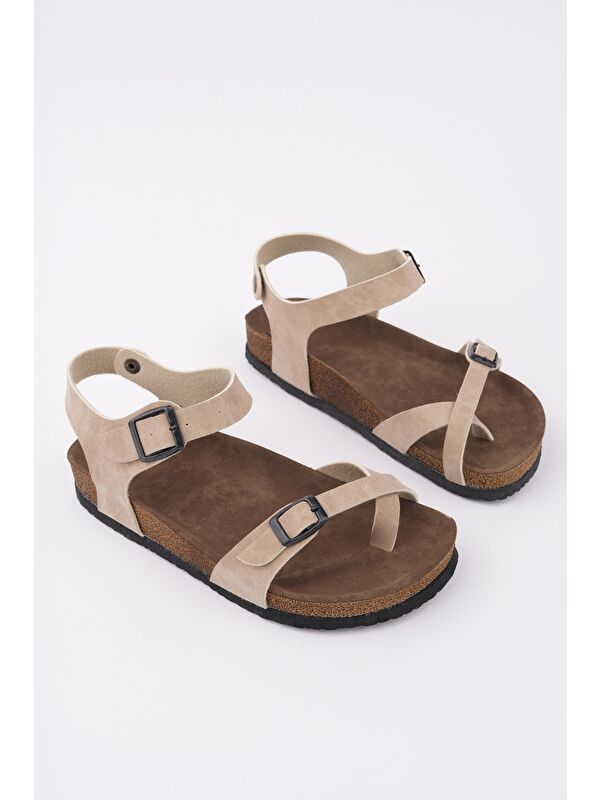 BLAUS Ayarlanabilir Kemerli Günlük Kadın Parmak Arası Sandalet - Görsel 2