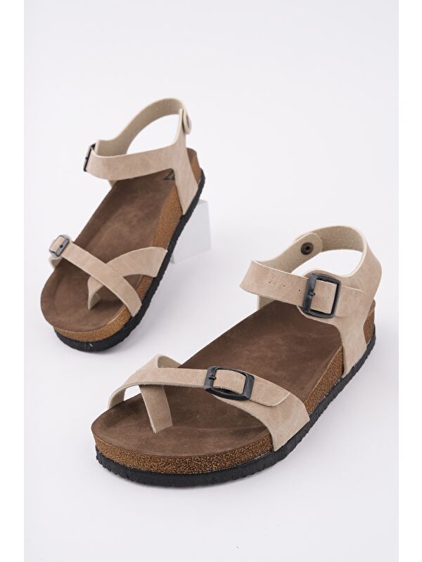 BLAUS Ayarlanabilir Kemerli Günlük Kadın Parmak Arası Sandalet - Görsel 6