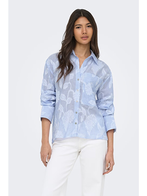 Only Onlastana Desenli % 100 Pamuk Regular Fit Gömlek 15380458