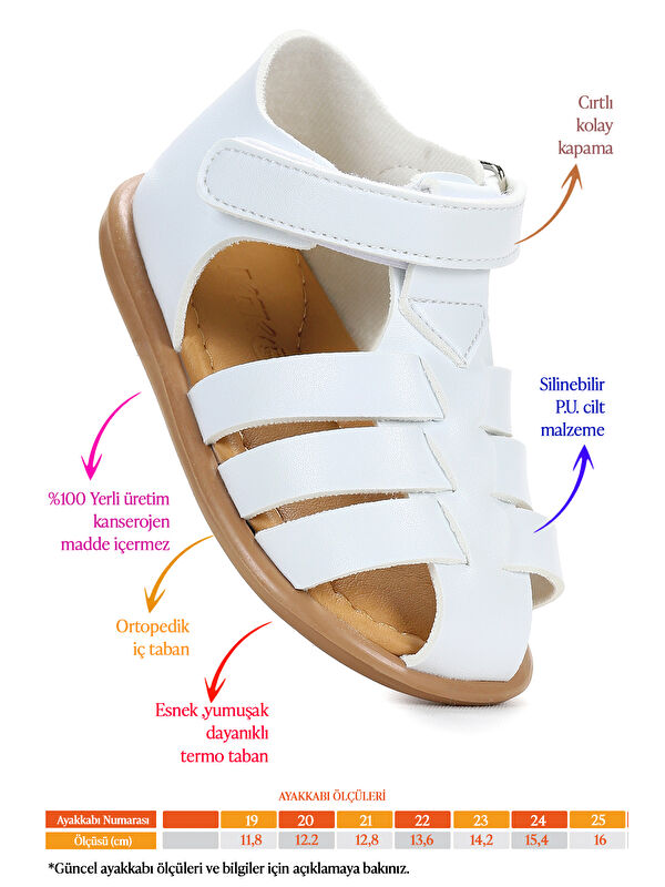 Lonpe İlk Adım Cırtlı Erkek Bebek Sandalet - Görsel 3