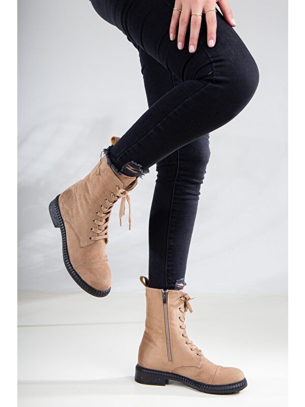 D406 Ürün Kadın Kışlık Ortopedik Bot Bootie - Görsel 4