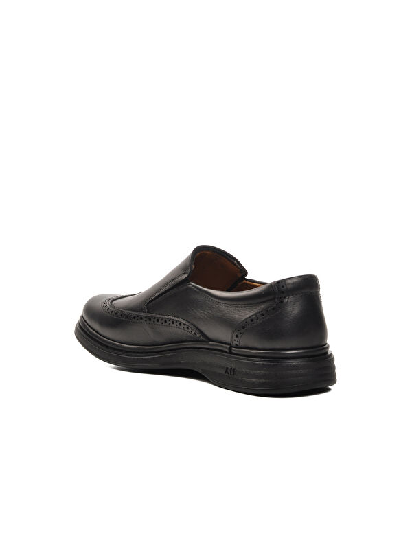 Siyah Hakiki Deri Erkek Casual Ayakkabı 418 - Görsel 5