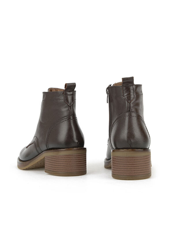 Kadın Hakiki Deri Bot 1531020Z2327 Kahve - Görsel 4