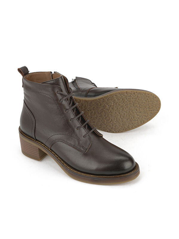 Kadın Hakiki Deri Bot 1531020Z2327 Kahve - Görsel 5