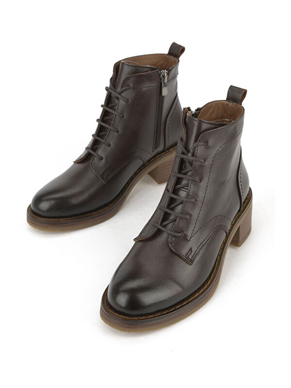 Kadın Hakiki Deri Bot 1531020Z2327 Kahve - Görsel 6