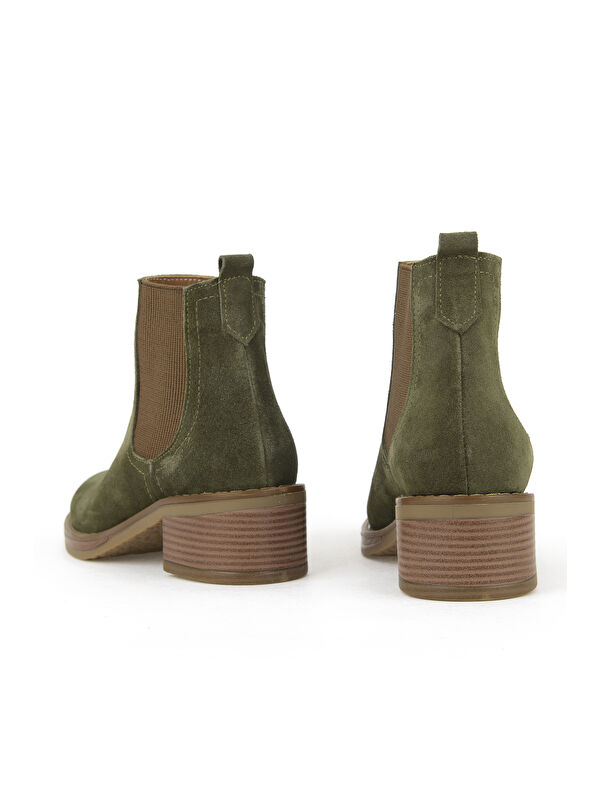 Kadın Hakiki Deri Bot 1531020Z2325 Haki - Görsel 4