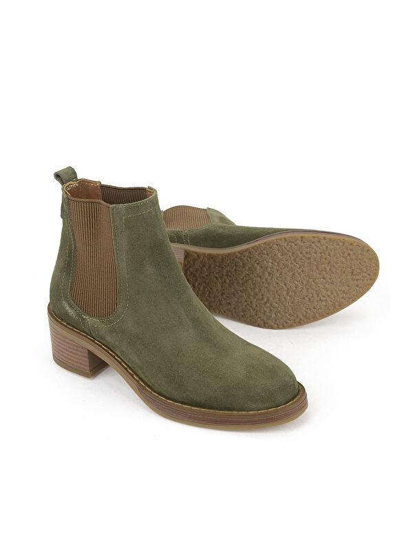 Kadın Hakiki Deri Bot 1531020Z2325 Haki - Görsel 5
