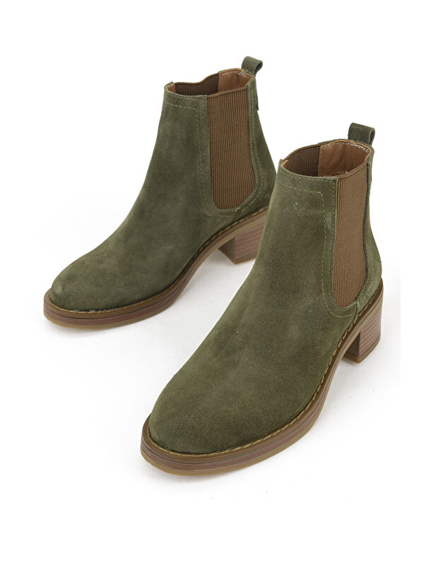 Kadın Hakiki Deri Bot 1531020Z2325 Haki - Görsel 6