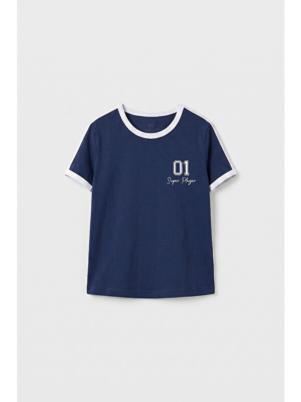 Tommylife Parlament Omuz Biye Detaylı Baskılı Kız Çocuk T-Shirt - 75181