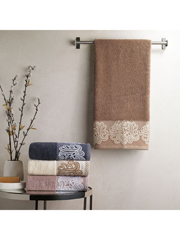 SCHAFER Home Lace Havlu 50x90 Cm - Kahverengi