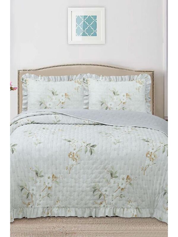 Çeyiz Diyarı Breeze Bahar Çiçekleri Çift Kişilik Yatak Örtüsü 240x260