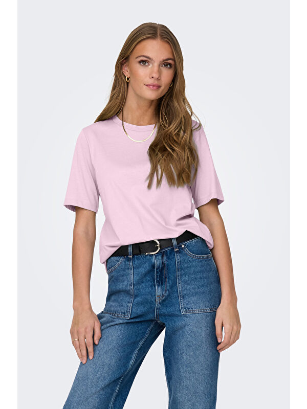 Only Onlonly % 100 Pamuk Regular Fit Bisiklet Yaka Kadın T Shirt 15270390