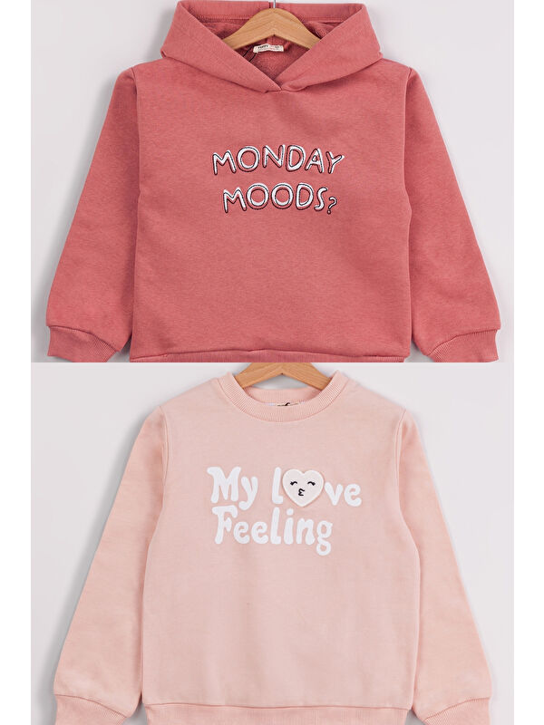 Miss Tuffy Kız Çocuk 2'li Paket Basic Sweatshirt