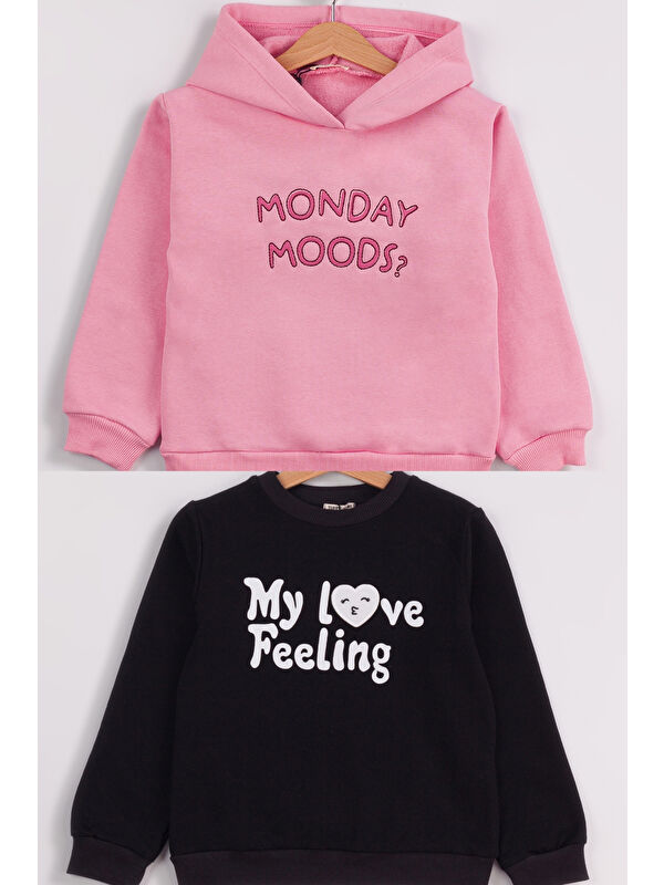 Miss Tuffy Kız Çocuk 2'li Paket Basic Sweatshirt