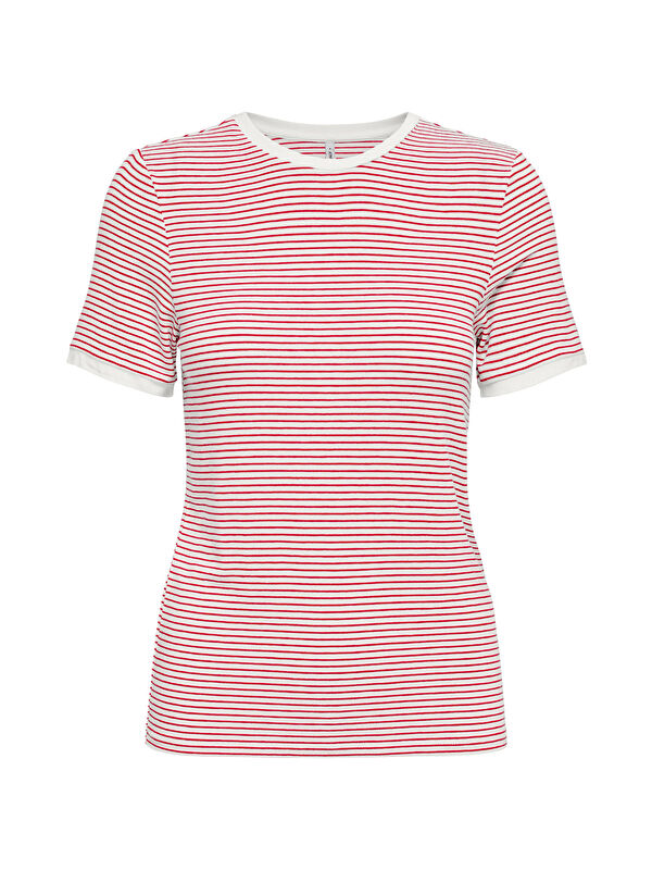 Only Onltine Çizgili Fitted Bisiklet Yaka Kadın T Shirt 15315406