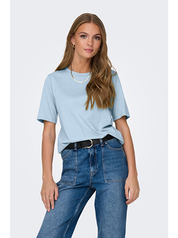 Only Onlonly % 100 Pamuk Regular Fit Bisiklet Yaka Kadın T Shirt 15270390
