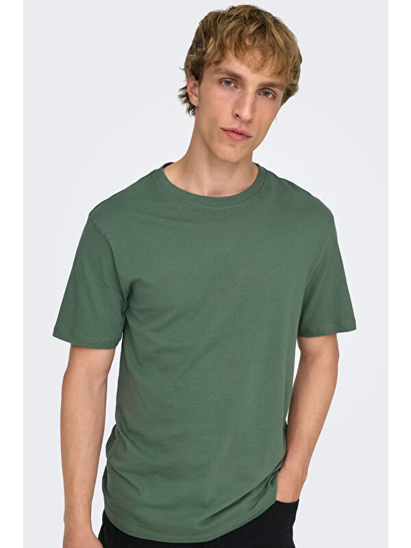 Only&Sons Onsmax % 100 Pamuk Regular Fit Bisiklet Yaka T Shirt 22025208