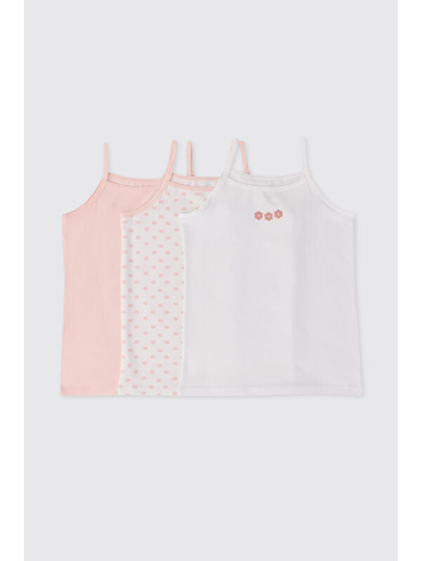 Panço Kız Çocuk Pembe 3'lü Atlet Seti