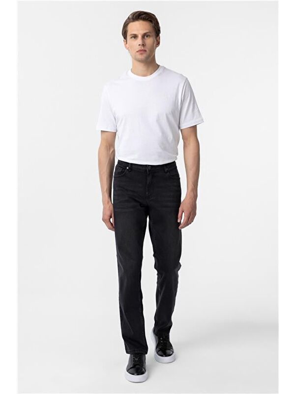Süvari Siyah Regular Denim Jean Pantolon
