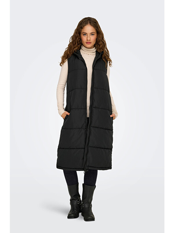 Only Onlalina Kapitoneli Regular Fit Uzun Yelek 15241995