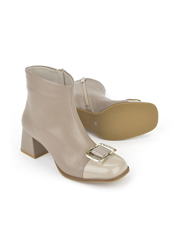 Kadın Hakiki Deri Bot 1531050Z26104557K Vizon - Görsel 5