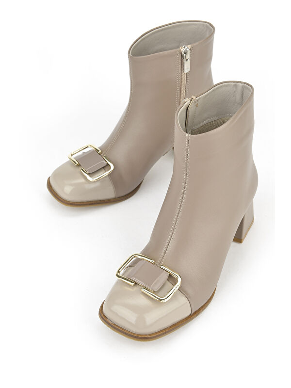 Kadın Hakiki Deri Bot 1531050Z26104557K Vizon - Görsel 6