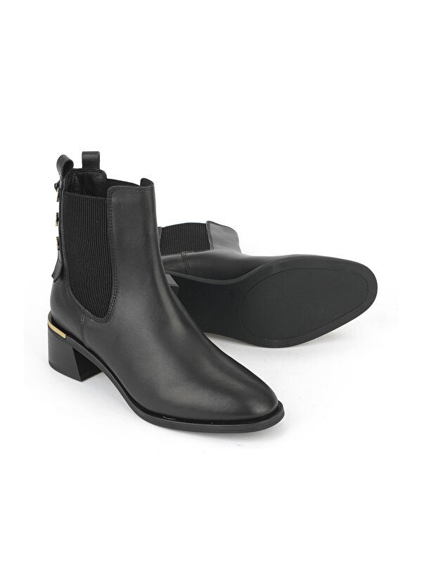 Kadın Hakiki Deri Bot 1531050Z26103552K Siyah - Görsel 5