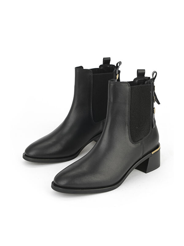 Kadın Hakiki Deri Bot 1531050Z26103552K Siyah - Görsel 6