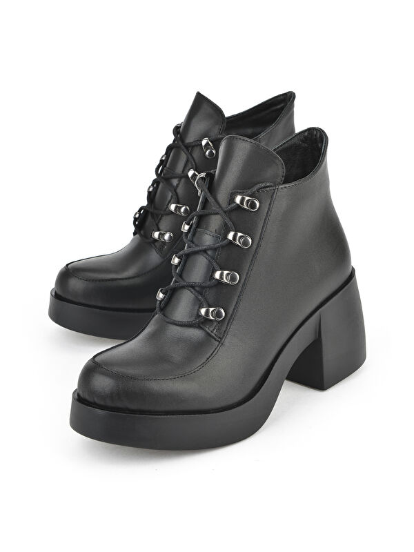 Kadın Hakiki Deri Bot 1531050Z26105354K Siyah - Görsel 6