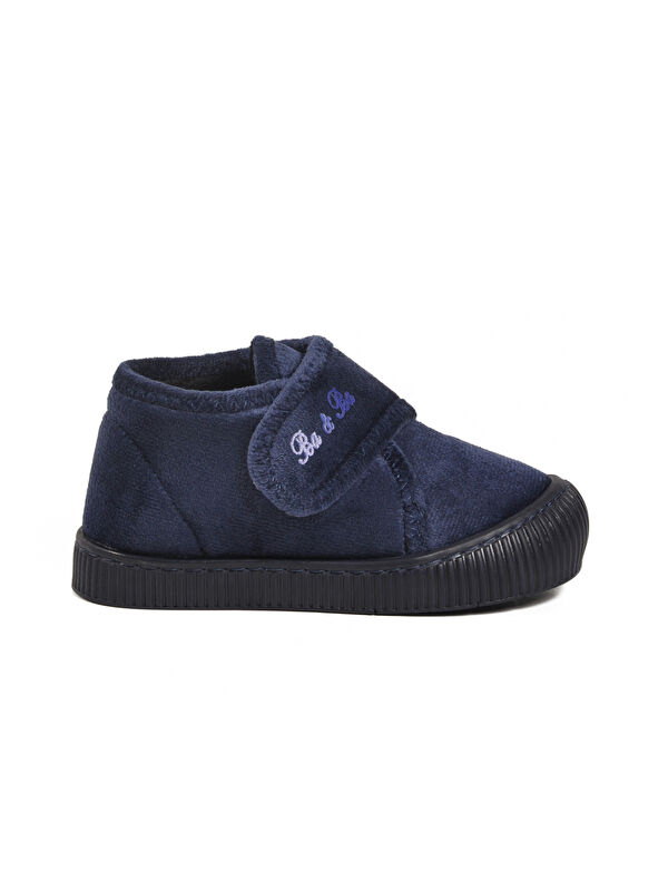 Ayakmod Lacivert Süet Cırtlı Unisex Çocuk Panduf Ba&Ba 058999 P