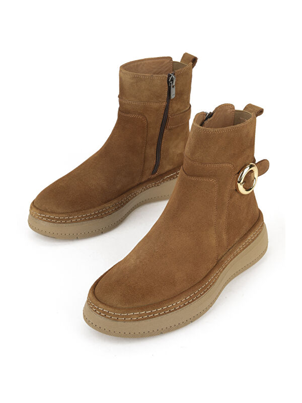 Kadın Hakiki Deri Bot 1531050Z26105252K Taba - Görsel 6