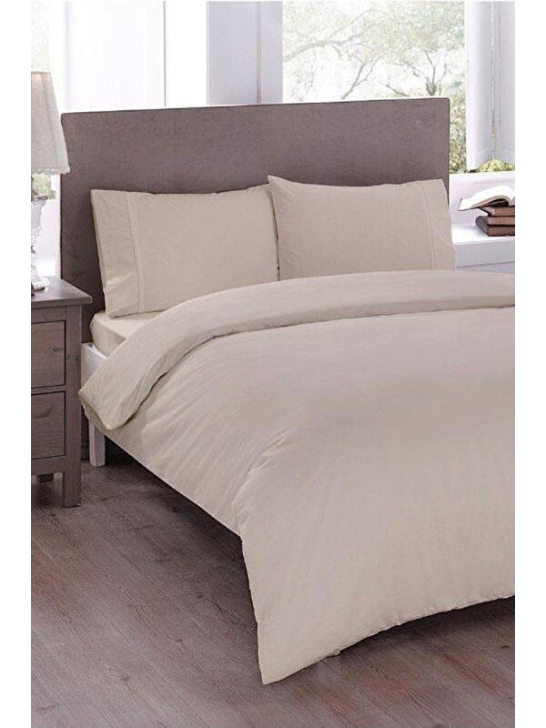 Çeyiz Diyarı Pure Lite King Size Nevresim Takımı 220x230 Krem